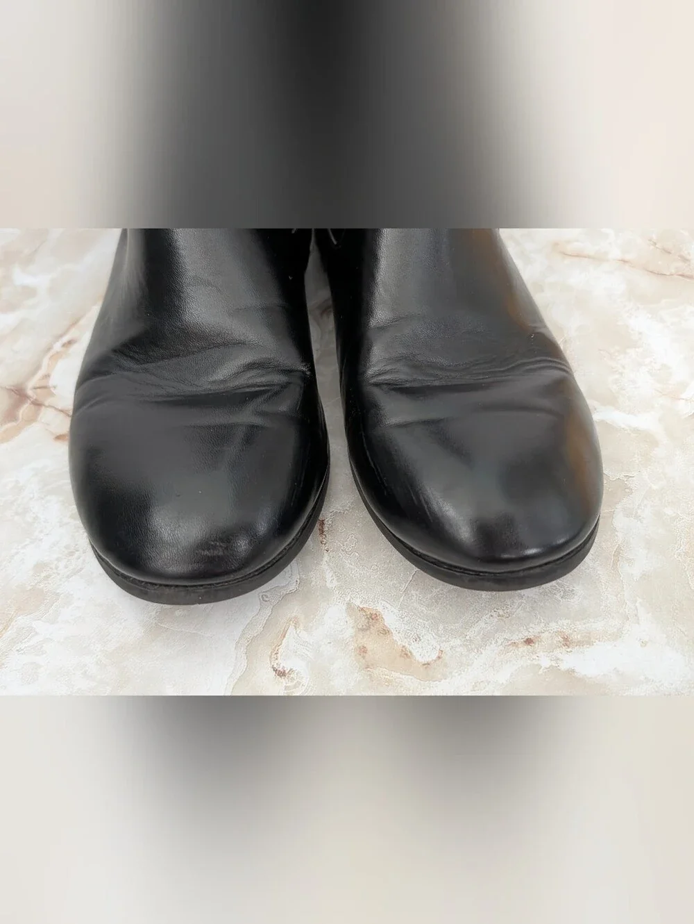 Michael Kors Black Tall Boots with Gold Hardware Woman's Sz 5